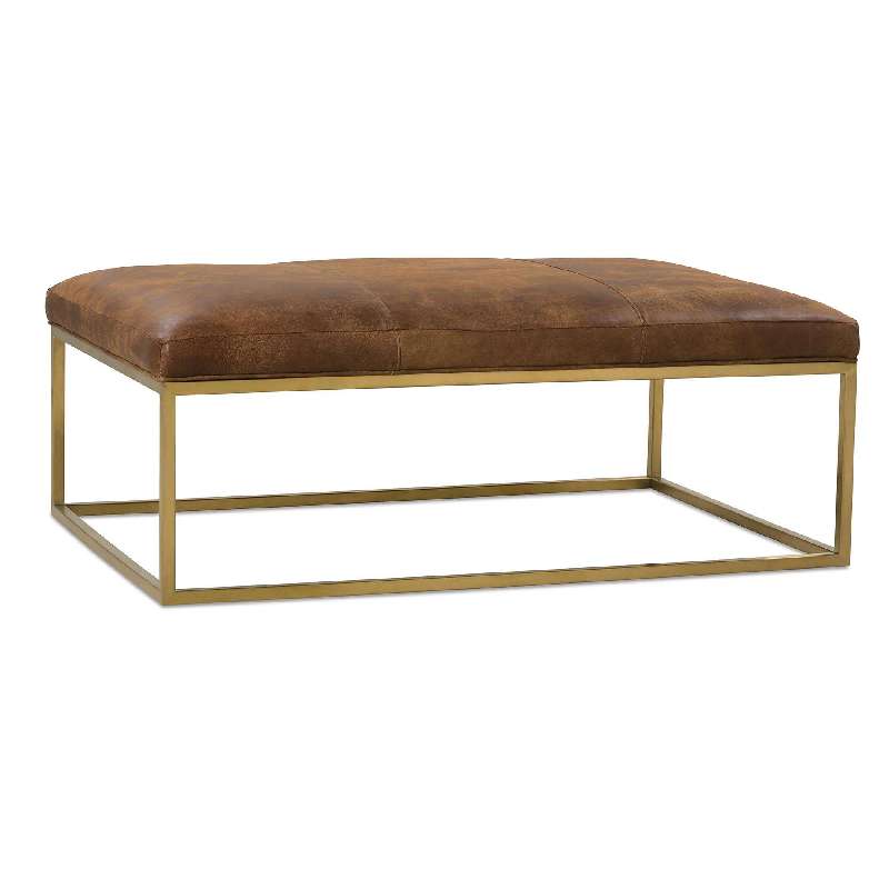 Rowe N980G-L-018 Percy Leather Cocktail Table Gold