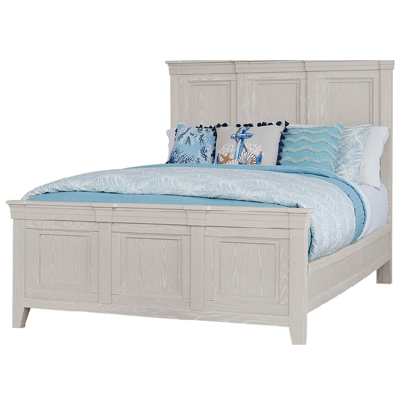 Laurel Mercantile 144-559-955 Passageways Mansion Bed with Mansion Footboard in Oyster Grey