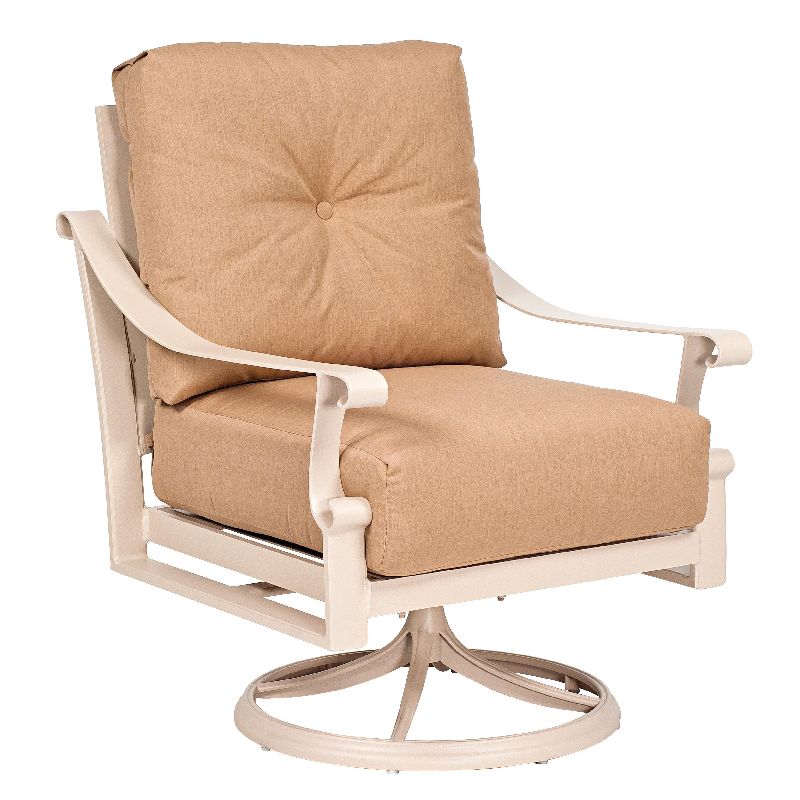 Woodard 8Q0472 Bungalow Cushion Swivel Rocking Dining Chair