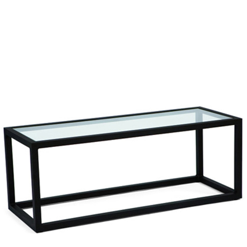 Woodard 3Z0443 Salona Strap by Joe Ruggiero Coffee Table Clear Glass