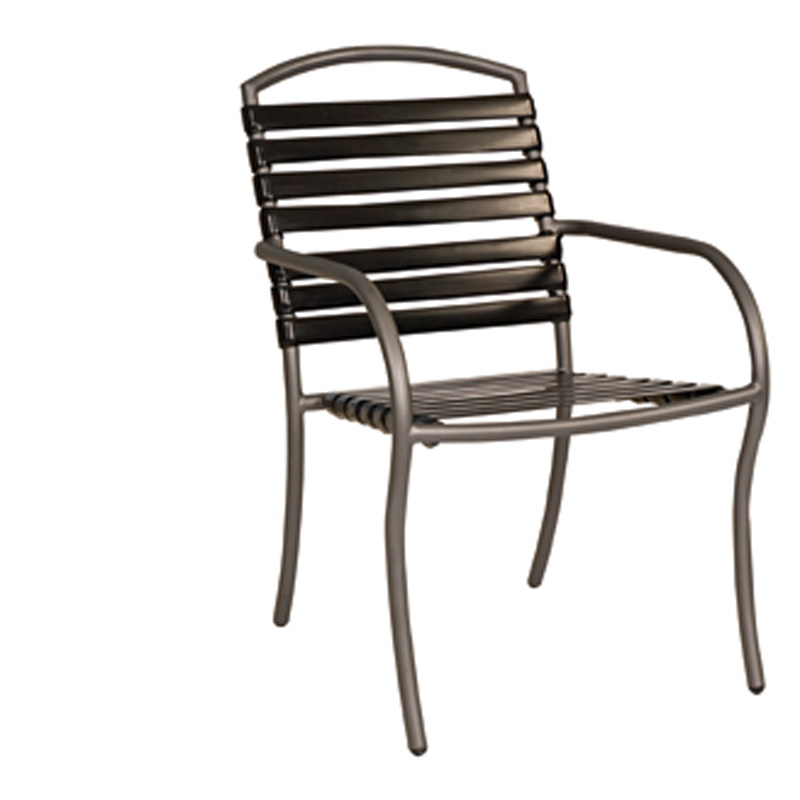 Woodard 6C0417 Rivington Strap Dining Arm Chair Stackable