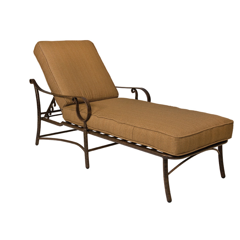 Woodard 8P0470 Ridgecrest Cushion Adjustable Chaise Lounge Stackable