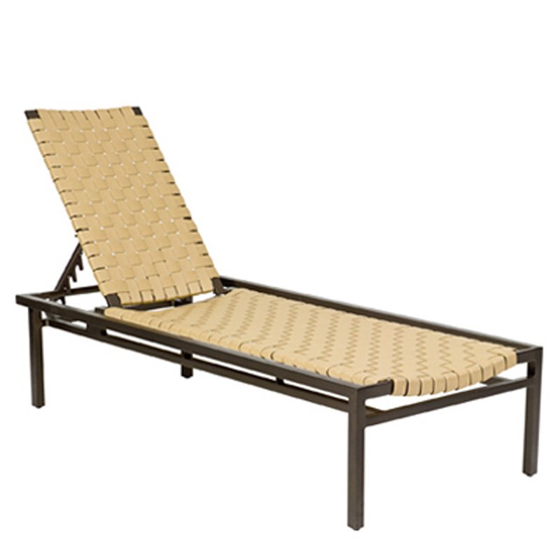 Woodard 3K0470 Salona Sling and Strap Adjustable Chaise Lounge