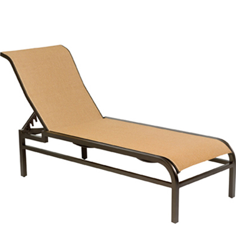 Woodard 3L0470 Salona Sling and Strap Adjustable Chaise Lounge