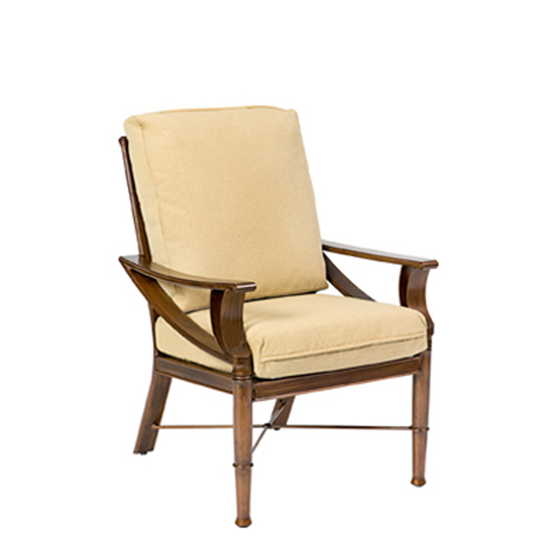 Woodard 590401 Arkadia Cushion and Sling Dining Arm Chair