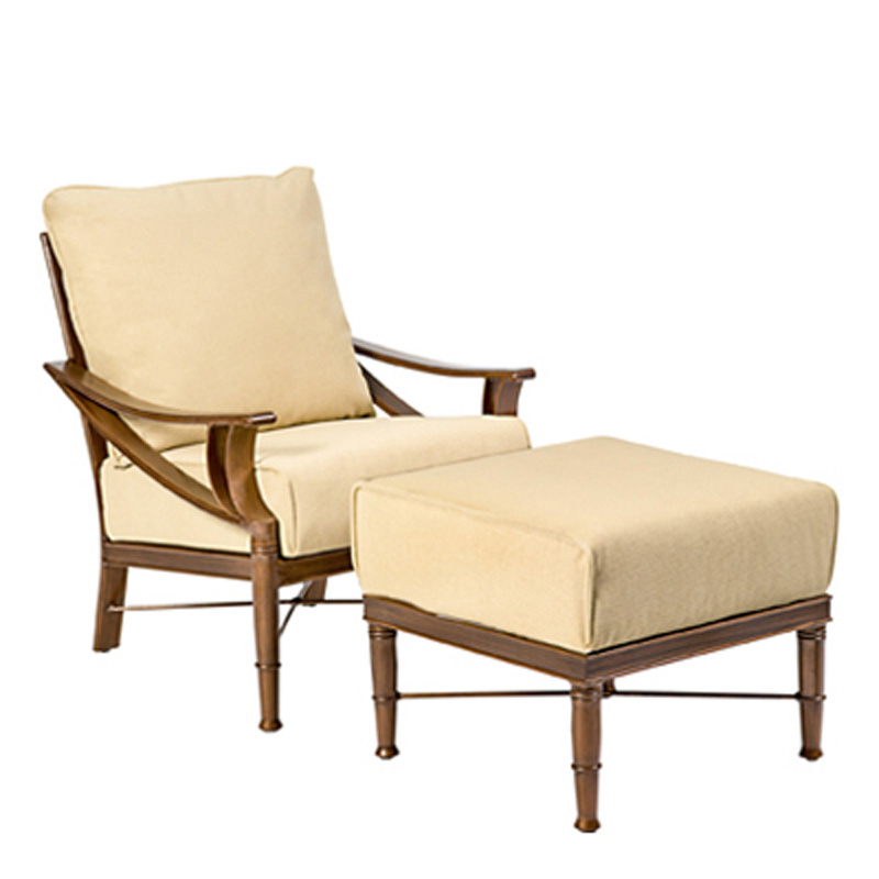 Woodard 590406 Arkadia Cushion and Sling Stationary Lounge Chair