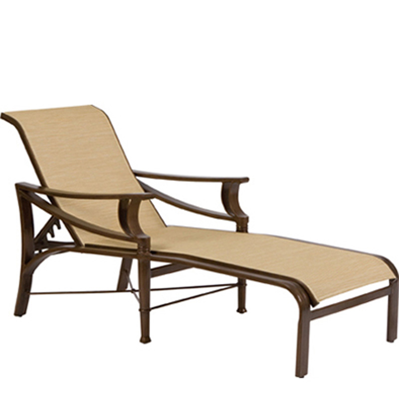 Woodard 5H0470 Arkadia Cushion and Sling Adjustable Chaise Lounge