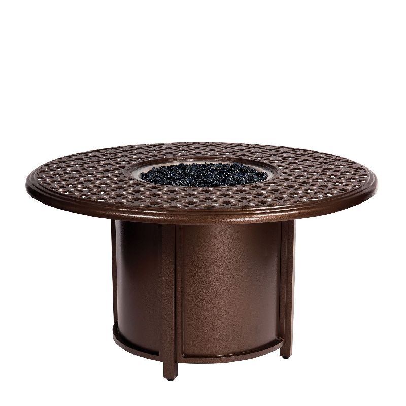Woodard 3Y0747FP Casa Fire Round Chat Height Fire Table and Round Burner