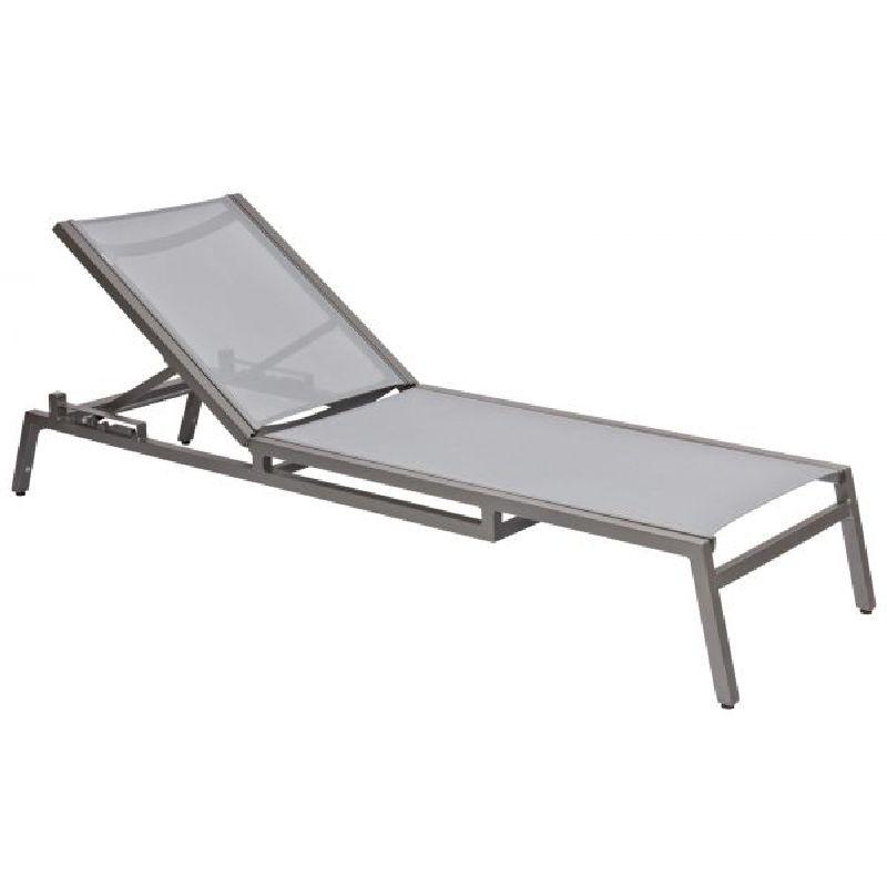 Woodard 570470 Palm Coast Sling Adjustable Chaise Lounge Stackable