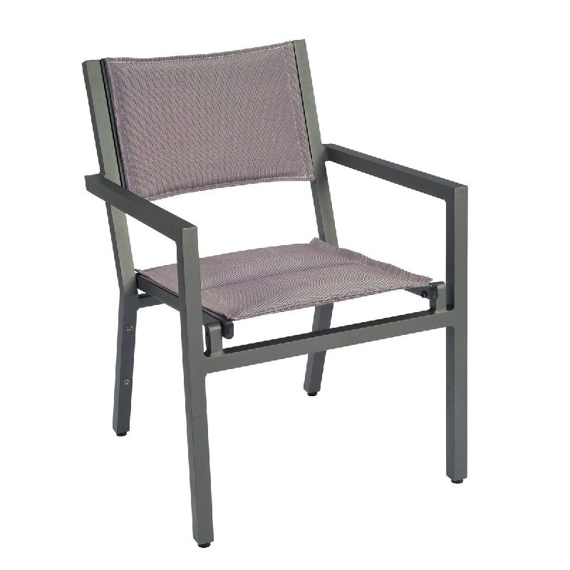 Woodard 570517 Palm Coast Padded Sling Dining Armchair Stackable