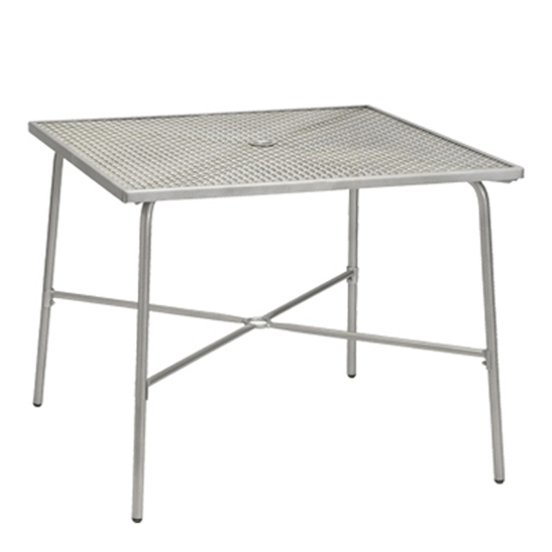Woodard 1L0029 Torino 36 inch Square Bistro Table - Wire Mesh Top