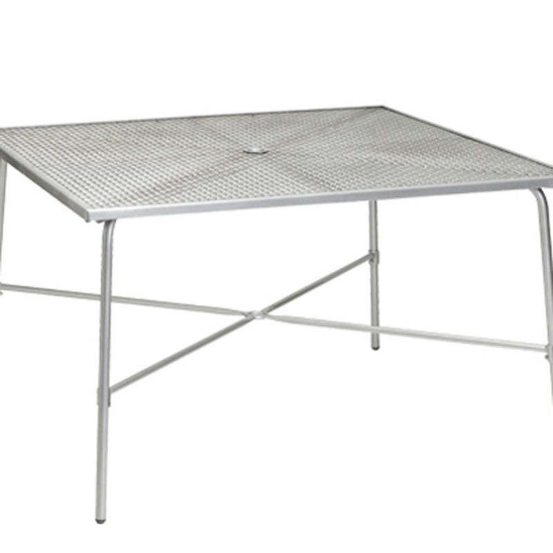 Woodard 1L0052 Torino 48 inch Square Umbrella Table - Wire Mesh Top