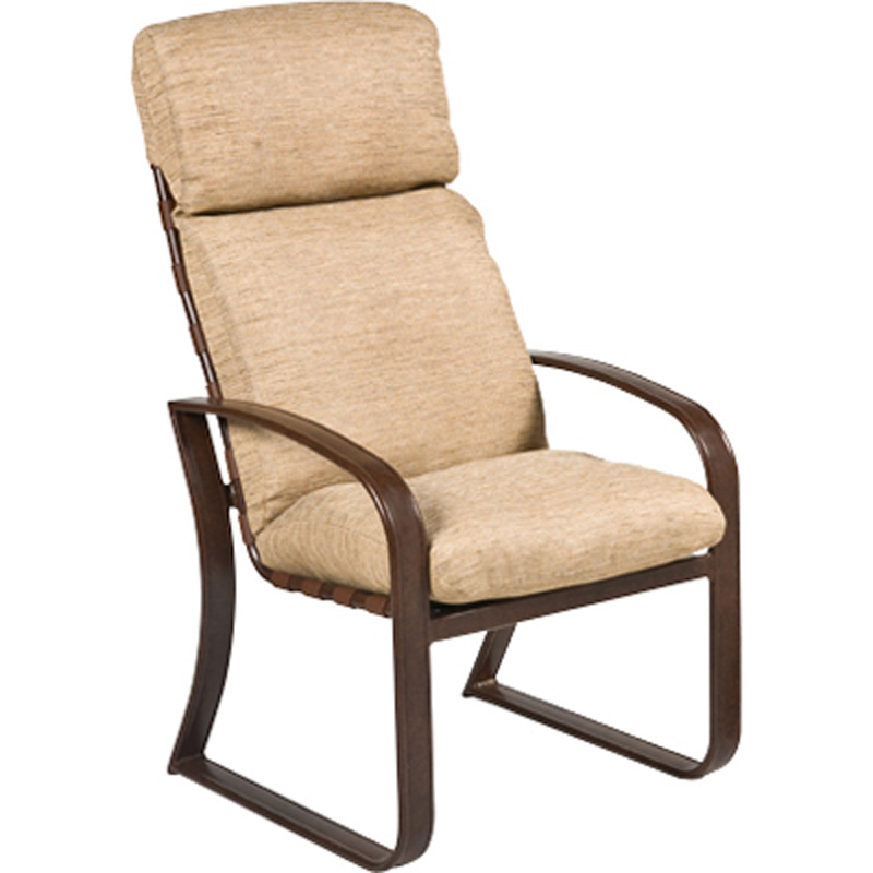 Woodard 2E0426 Cayman Isle Cushion High-Back Dining Arm Chair
