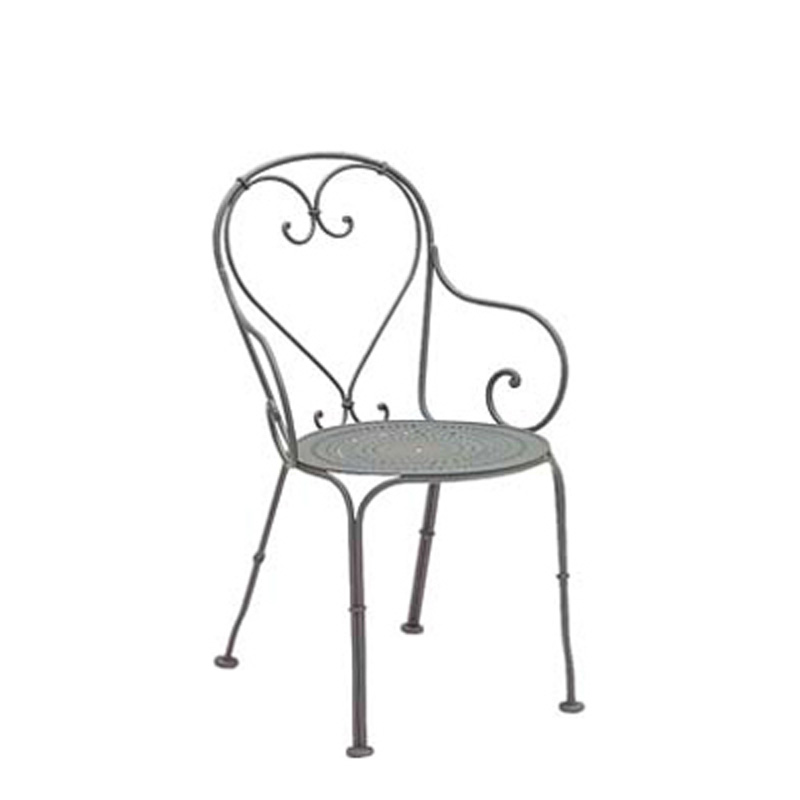 Woodard 380009 Bistro Collections ParisienneArm Chair - Pattern Metal Seat