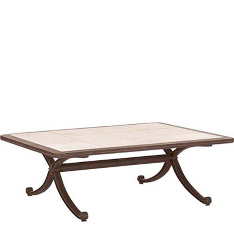 Woodard 39705CM Tile Top and Cast Tables Maximus Tile Top Coffee Table