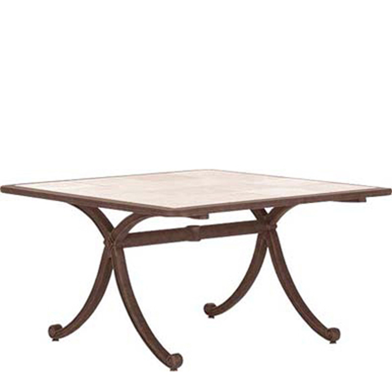 Woodard 39905CM Tile Top and Cast Tables Maximus Tile Top 53 inch Square Dining Table