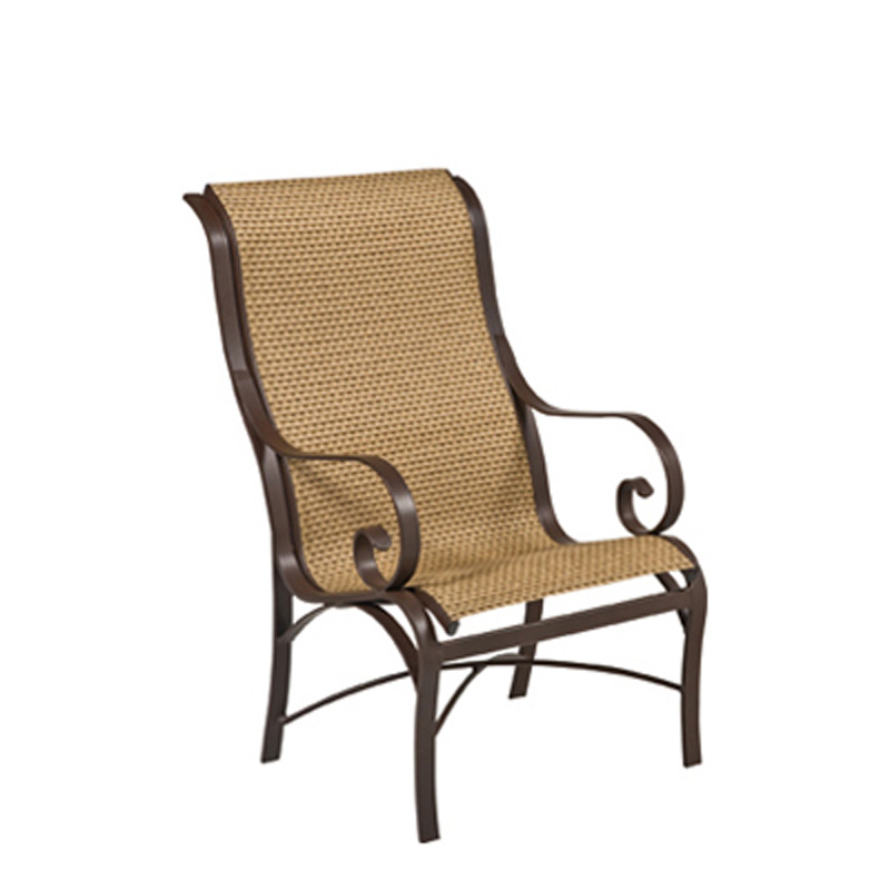Woodard 3P0425 Wingate Sling High-Back Dining Arm Chair