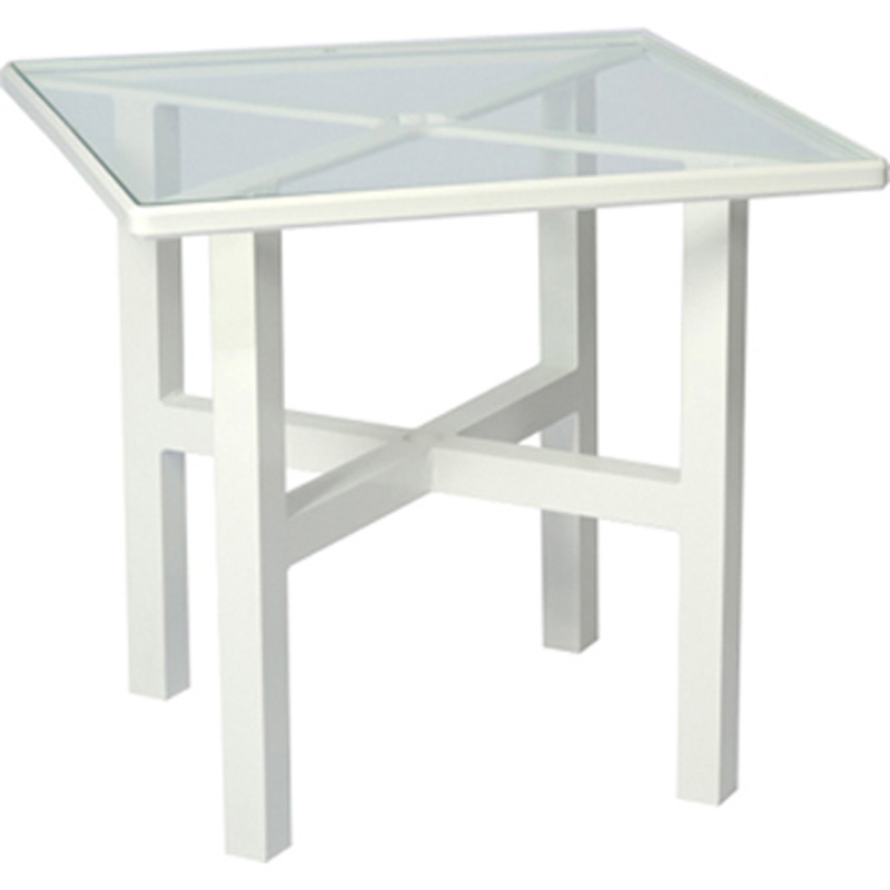 Woodard 4V0530 Tables-Accessories-and-Bases Tables Accessories and Bases Elite 30 inch Square Dining Table - Clear Glass
