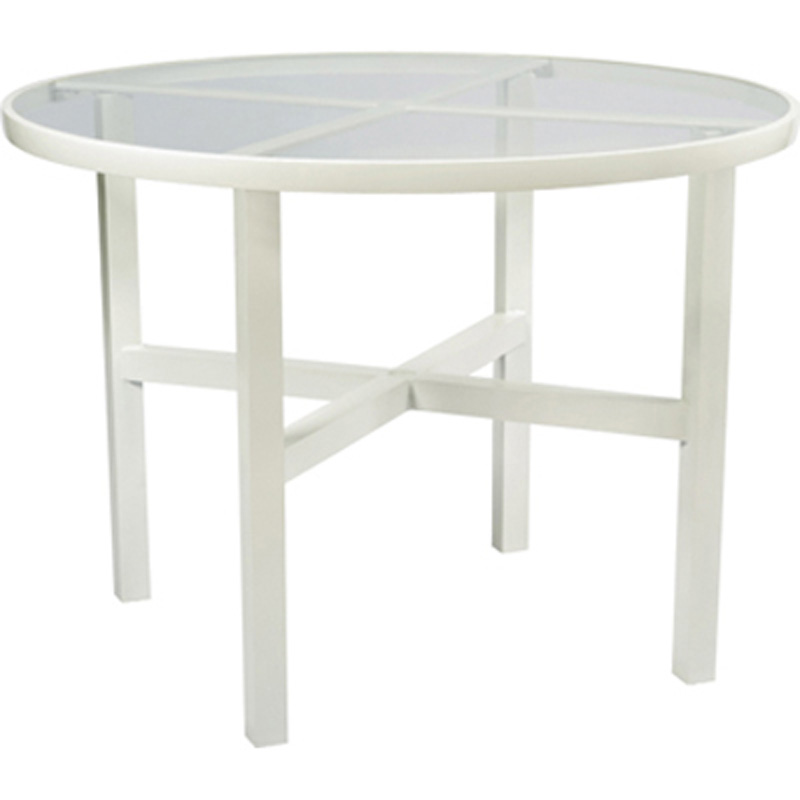 Woodard 4V0646 Tables Accessories & Bases Elite 48 inch Round Gathering Height Table Clear Glass