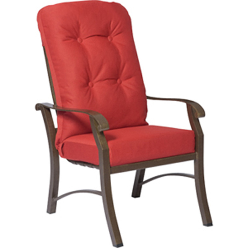 Woodard 4ZM426 Cortland Cushion High-Back Dining Arm Chair