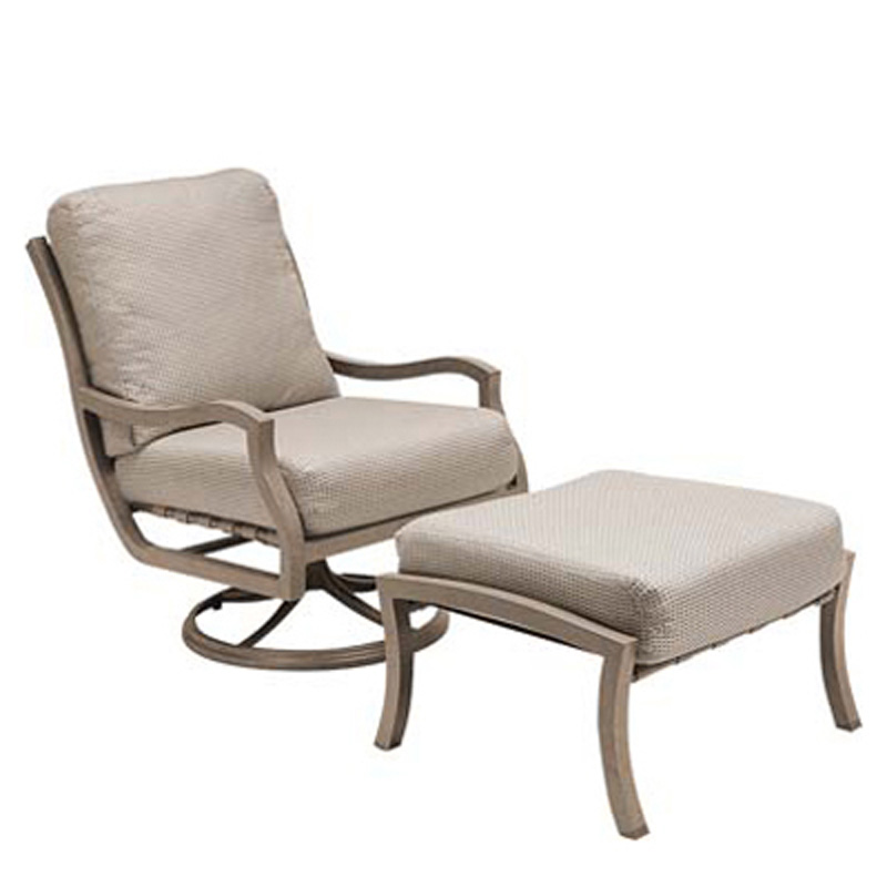 Woodard 5P0477 Carson Cushion Swivel Rocking Lounge Chair