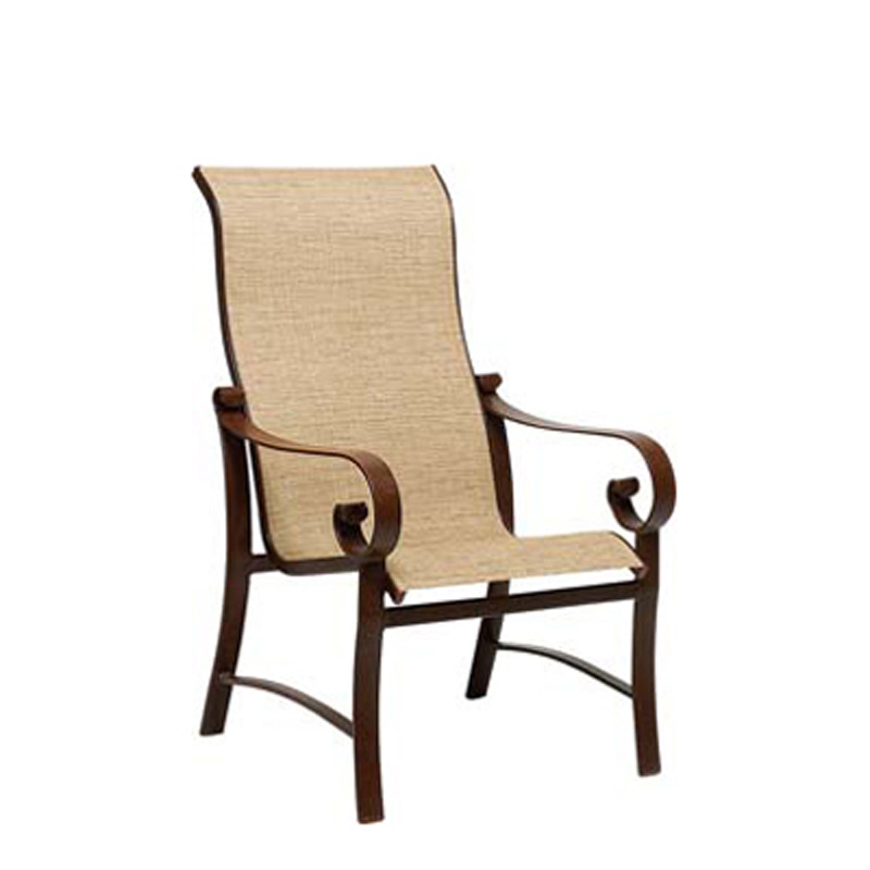 Woodard 62H425 Belden Sling High-Back Dining Arm Chair
