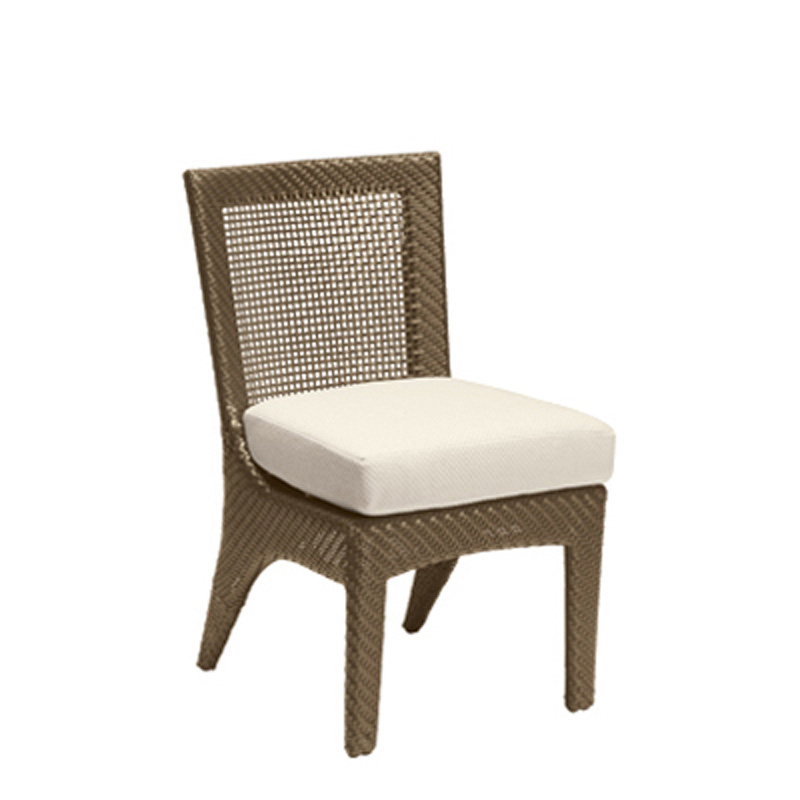 Woodard 6U0002J Trinidad Dining Side Chair with Seat Cushion - Java