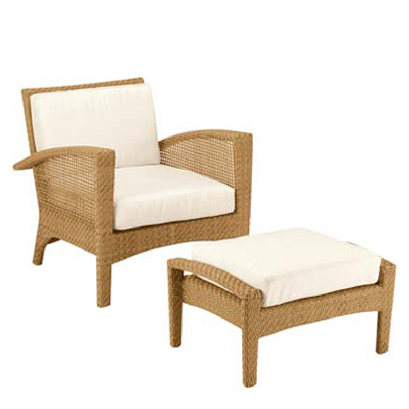 Woodard 6U0006N Trinidad Lounge Chair with Cushions - Natural