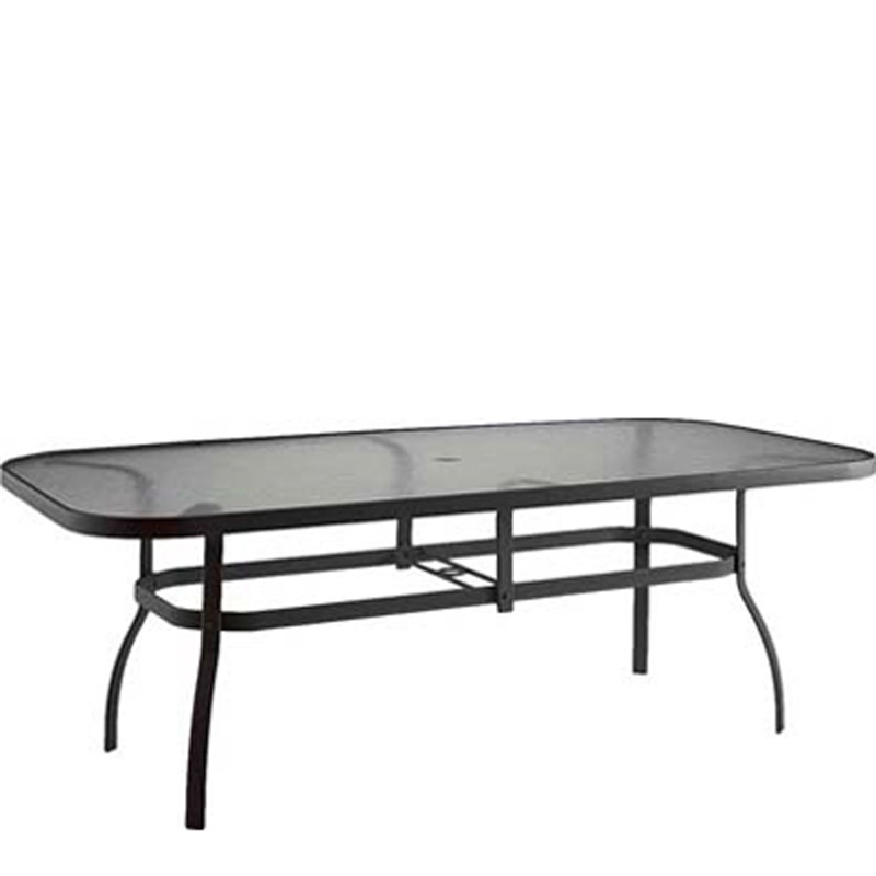 Woodard 826290W Tables-Accessories-and-Bases Tables Accessories and Bases Deluxe 44 inch x 90 inch Rectangular Umbrella Table