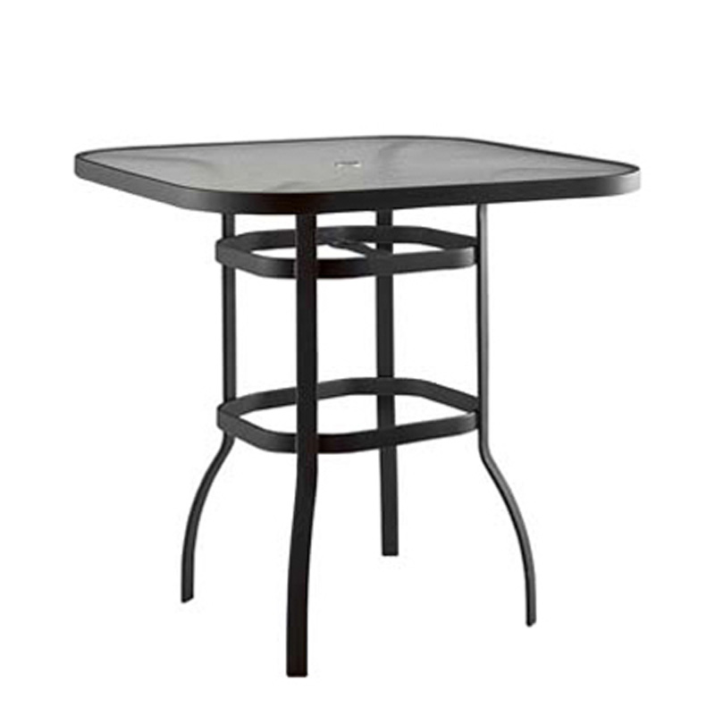 Woodard 826538W Tables Accessories & Bases Deluxe42 inch Square Bar-Height Umbrella Table