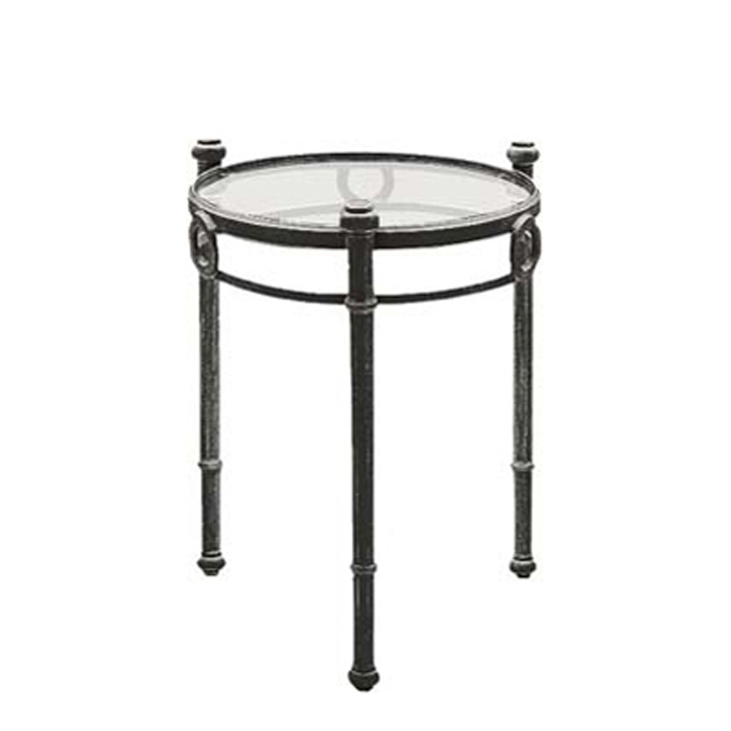 Woodard 852260 Delphi 22 inch Round End Table - Clear Glass