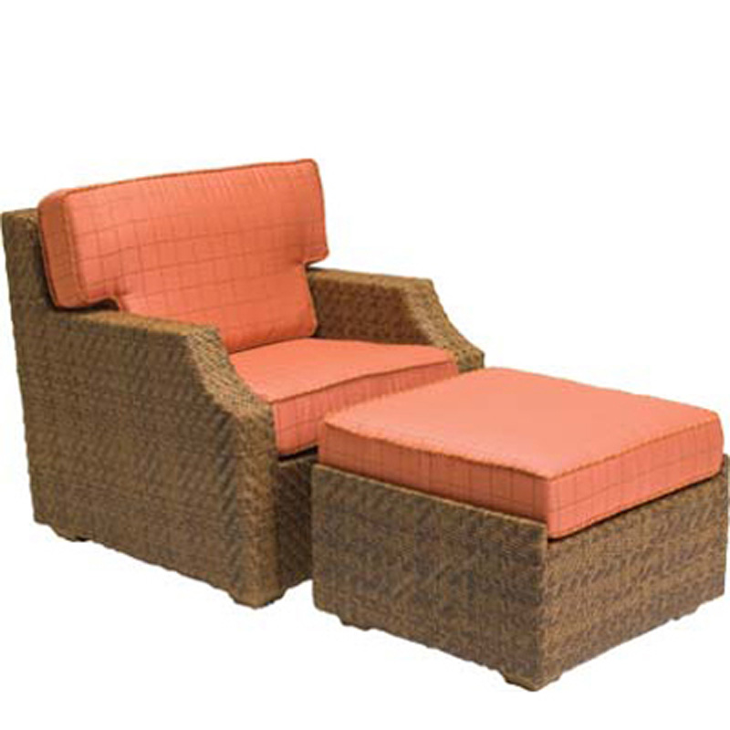 Woodard 960006T Domino by Joe Ruggiero Lounge Chair with Cushions - Salamander