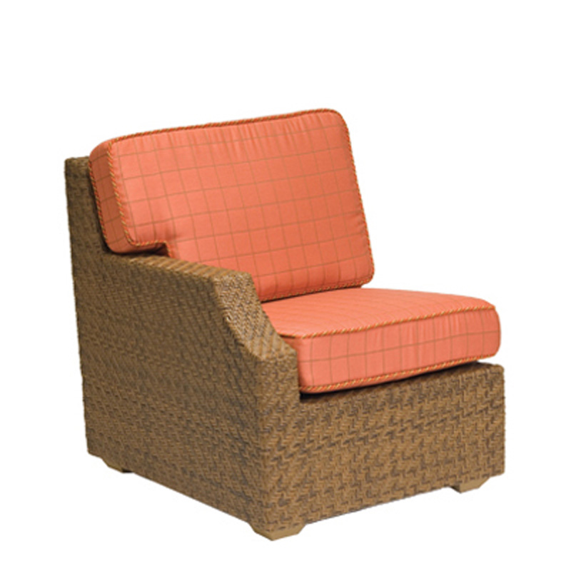 Woodard 960061T Domino by Joe Ruggiero Right Arm Lounge Chair with Cushions - Salamander