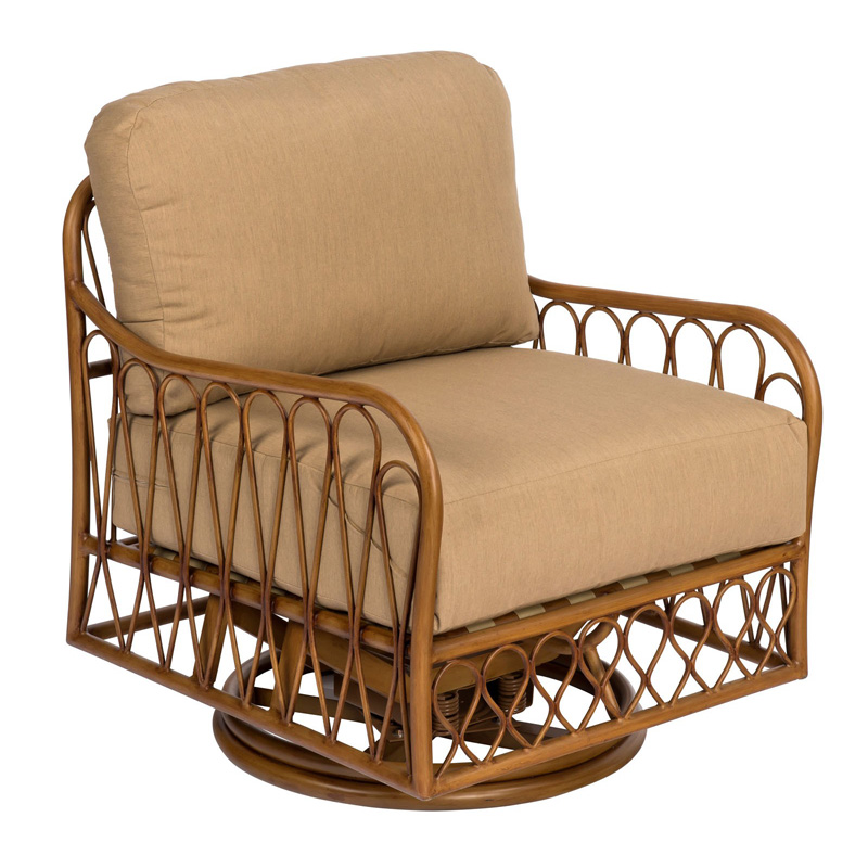 Woodard S650015 Cane Swivel Rocking Lounge Chair