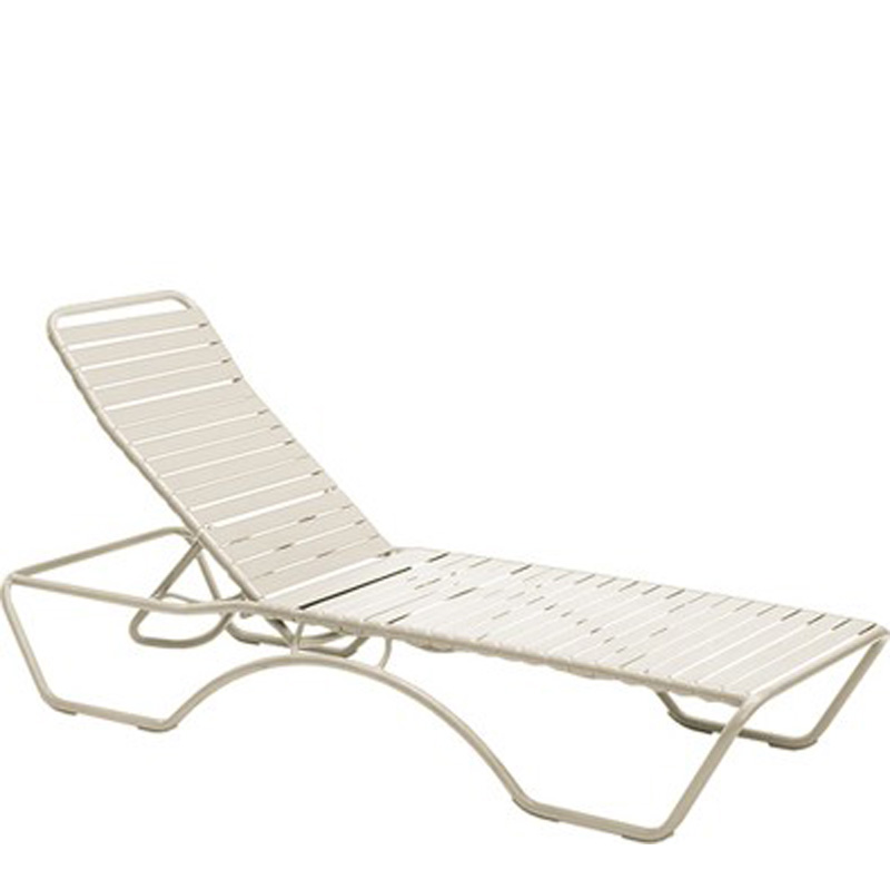 Woodard 23070N.19.4B Aluminum Poolside Baja Sandstone Adjustable Chaise Lounge Stackable