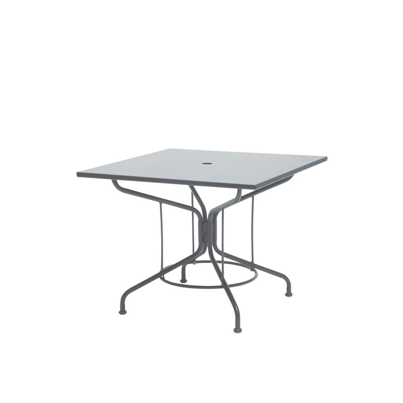 Woodard 280052N.17 Cafe Series Mercury 36 inch Square Solid Top Umbrella Table