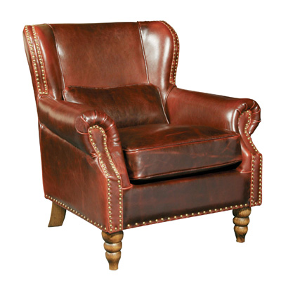 Furniture Classics Limited 91-1701L Tidewater Leather Wingback Chair