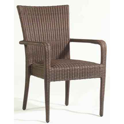 Woodard 593801 Montecito Padded Seat Dining Arm Chair