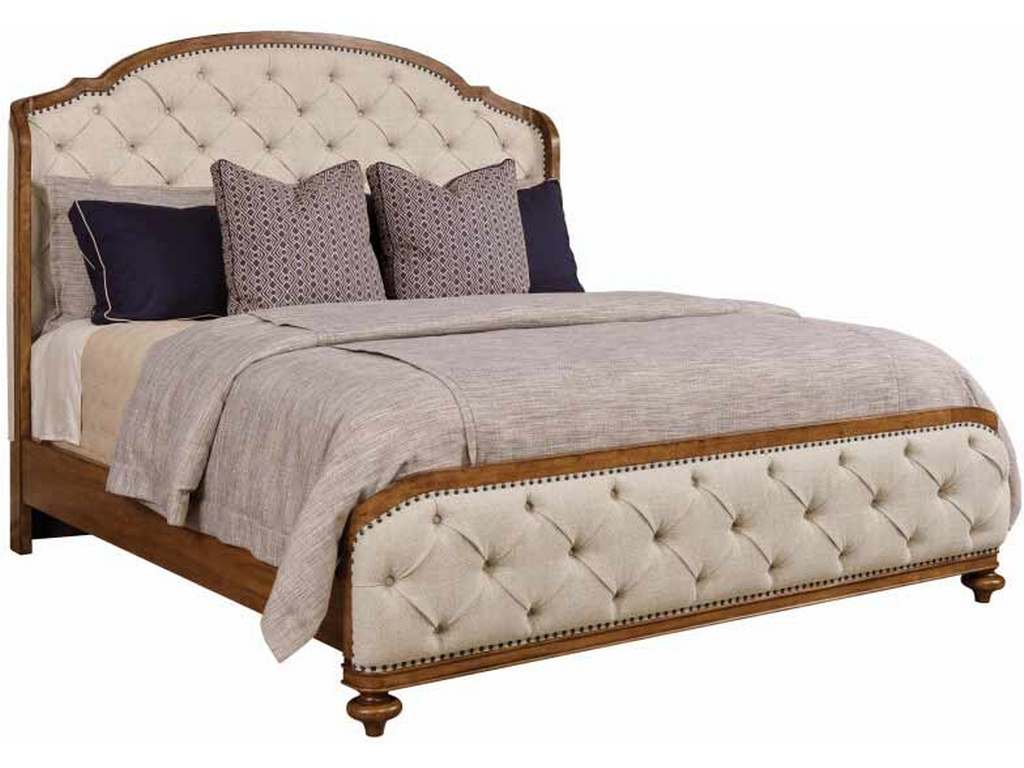 American Drew 011-316R Berkshire King Glendale Upholstered Shelter Bed Complete