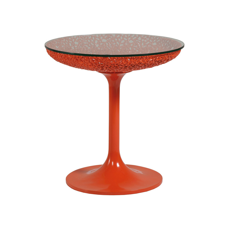 Artistica Home 2073-950C Seascape Round Orange Spot Table