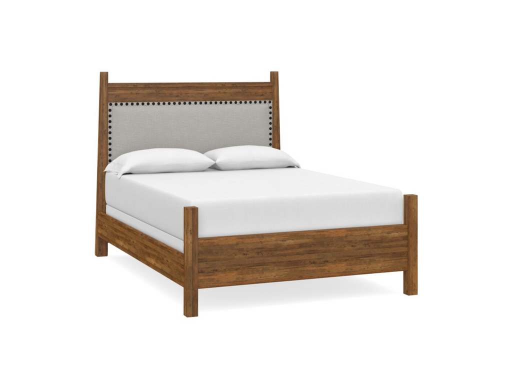 Bassett 2015-K176F BenchMade Heritage Maple Upholstered Panel Bed Cal King