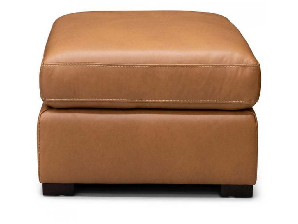 Club Level By Bassett 3904-01P Wilson Ottoman in Pecan Leather