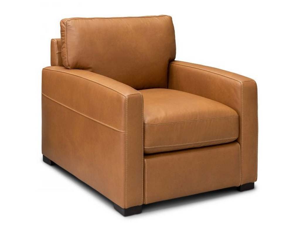 Club Level By Bassett 3904-12P Wilson Chair in Pecan Leather
