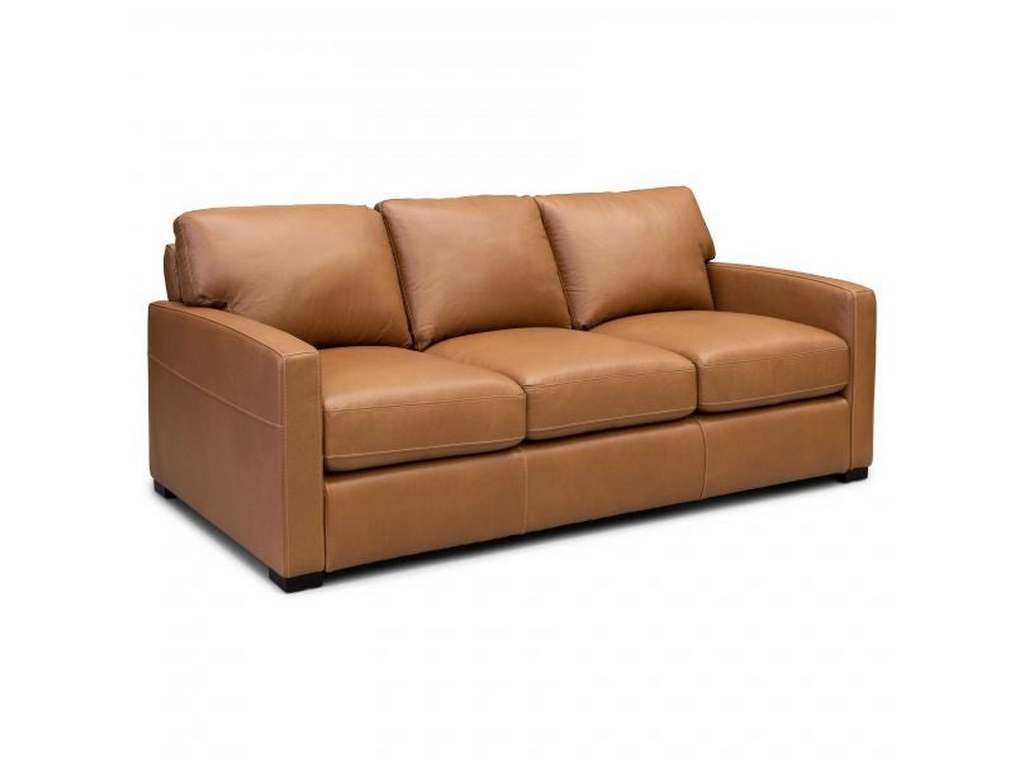 Club Level By Bassett 3904-62P Wilson Sofa in Pecan Leather