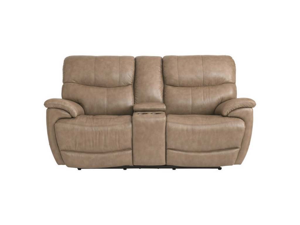 Club Level By Bassett 3713-PC42M Brookville Console Power Reclining Love Seat