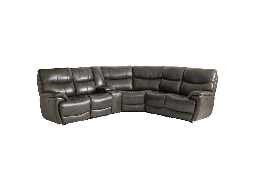 Club Level By Bassett 3713-P23T Brookville Power Reclining Sectional
