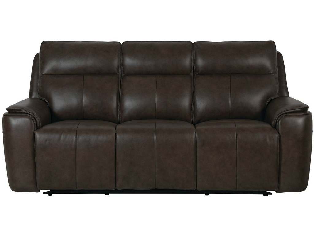 Club Level By Bassett 3750-P42D Manteo Power Motion Sofa in Sable Leather