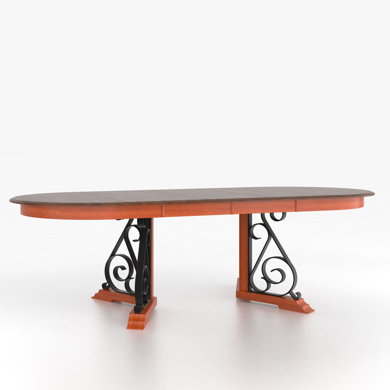 Canadel TOV4868BU-2 High Style Classic Traditional Transitional Oval table with pedestal