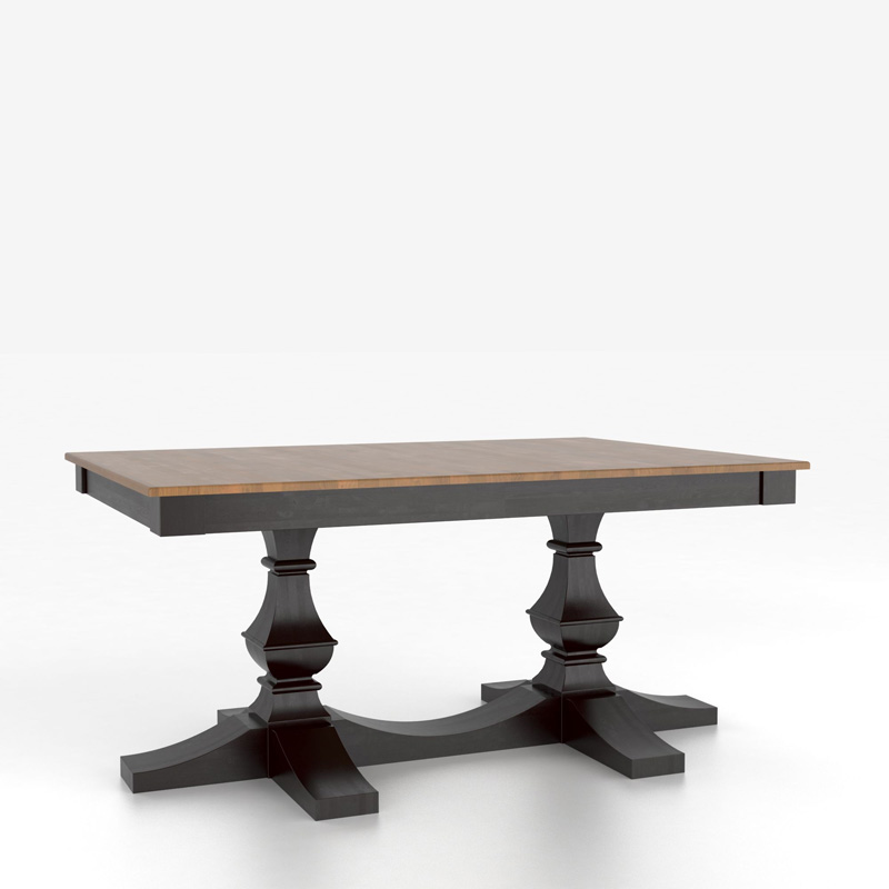Canadel TRE4268TP-F High Style Classic Traditional Transitional Rectangular table with pedestal
