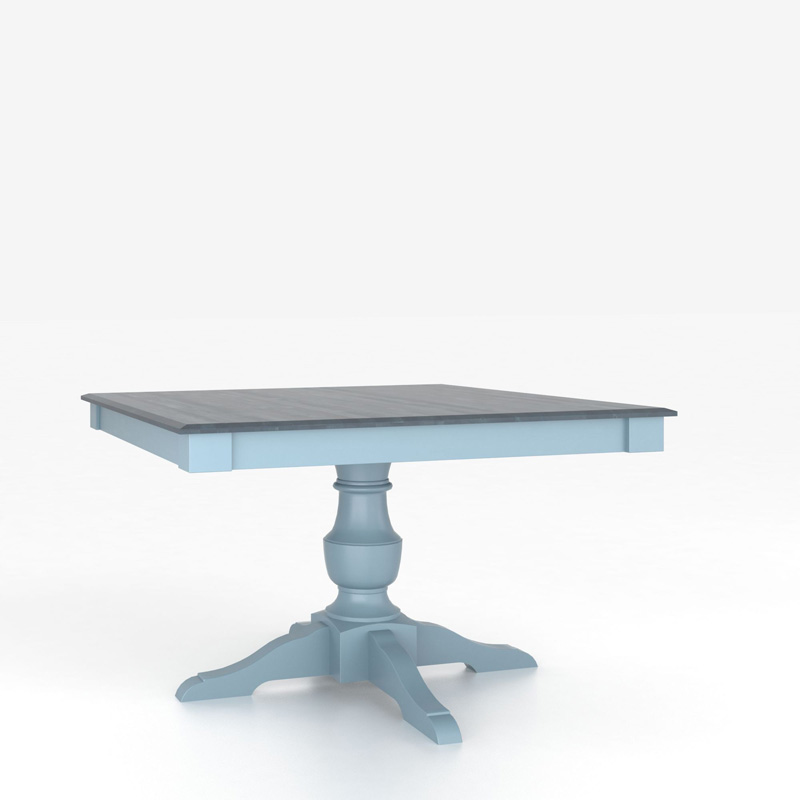 Canadel TSQ4848XP-F Custom Dining Classic Contemporary Transitional Square table with pedestal